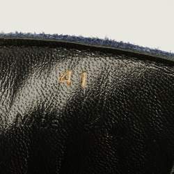 Pre Owned J.W.Anderson Chain Link Size 41 Blue Suede Flat Mules