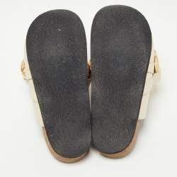 J.W.Anderson Off White Leather Chain Link Flat Mules Size 36