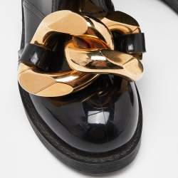 J.W. ANDERSON Black Rubber Rain Chain Ankle Boots Size 38