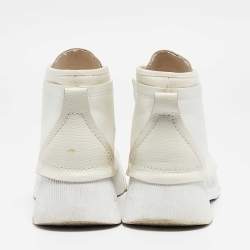 J.W. Anderson White Canvas and Leather High Top Sneakers Size 37
