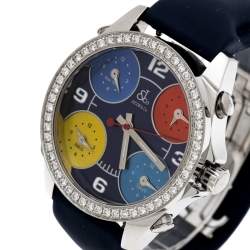 Jacob & Co. Multi-Color Dial Stainless Steel Diamond Five Time Zone Women's Wristwatch 40 mm