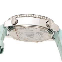 Jacob & Co. Multicolor Mother of Pearl Stainless Steel Diamond Five Time Zones Women's Wristwatch 40 mm