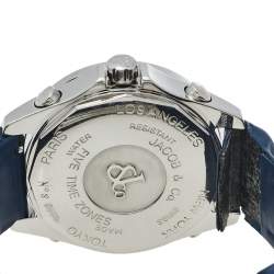 Jacob & Co. Multicolor Stainless Steel Diamond Five Time Zone Women's Wristwatch 40 mm