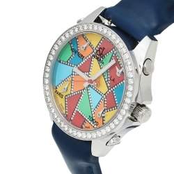 Jacob & Co. Multicolor Stainless Steel Diamond Five Time Zone Women's Wristwatch 40 mm