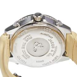 Jacob & Co. Multi-Color Mother of Pearl Stainless Steel Diamond Five Time Zone D-465739 Women's Wristwatch 40 mm