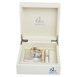 Jacob & Co. Multi-Color Mother of Pearl Stainless Steel Diamond Five Time Zone D-465739 Women's Wristwatch 40 mm