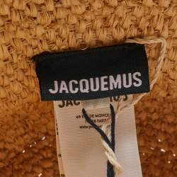 Jacquemus Brown Raffia Le Bob Ficiu Bucket Hat