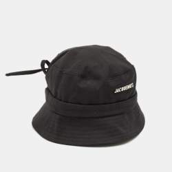 Pre Owned Jacquemus Black Cotton Le Bob Gadjo Hat Size 58