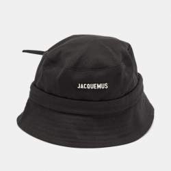 Pre Owned Jacquemus Black Cotton Le Bob Gadjo Hat Size 58