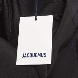 Pre Owned Jacquemus Black Wool Back Open La Combinaison Jumpsuit M