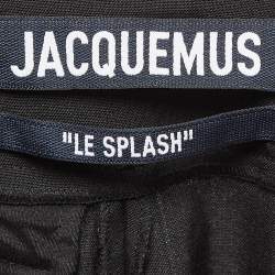 Pre Owned Jacquemus Black Wool Back Open La Combinaison Jumpsuit M