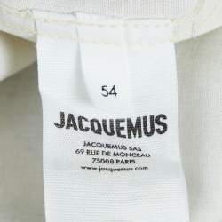 Jacquemus Beige Printed Crepe La Chemise Jean Shirt XXL
