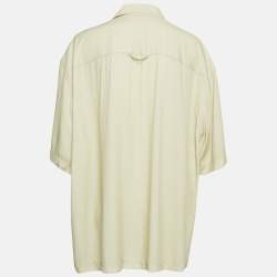 Jacquemus Beige Printed Crepe La Chemise Jean Shirt XXL
