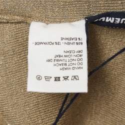 Jacquemus Khaki Green Linen Blend Knit Sierra Shorts L