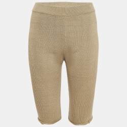 Jacquemus Khaki Green Linen Blend Knit Sierra Shorts L