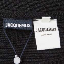 Jacquemus Black Wool Knit Double Layered Sweater XL