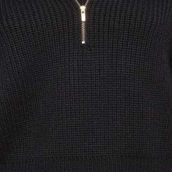 Jacquemus Black Wool Knit Double Layered Sweater XL