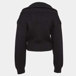 Jacquemus Black Wool Knit Double Layered Sweater XL