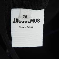 Jacquemus Black Wool Blend Exaggerated Sleeve Le Haut Camargue Top M