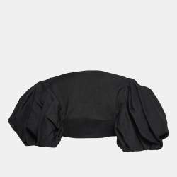 Jacquemus Black Wool Blend Exaggerated Sleeve Le Haut Camargue Top M