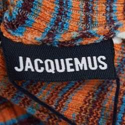 Jacquemus Brown Rib Knit La Robe Zucca Midi Dress M