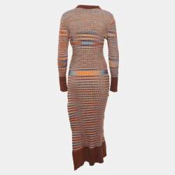 Jacquemus Brown Rib Knit La Robe Zucca T-Shirt Dress M