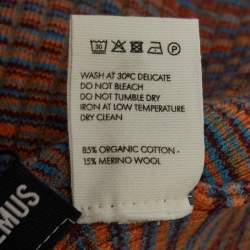 Jacquemus Brown Rib Knit La Robe Zucca T-Shirt Dress M