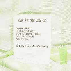 Jacquemus Green Checks Jersey Le Body Nodi Bodysuit M