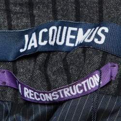 Jacquemus Grey Striped Cotton & Wool La Veste Structured Blazer M