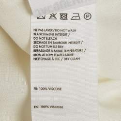 Jacquemus White Printed La Chemise Meio Crop Shirt S