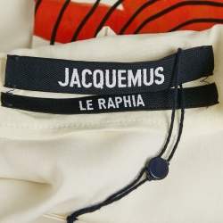 Jacquemus White Printed La Chemise Meio Crop Shirt S