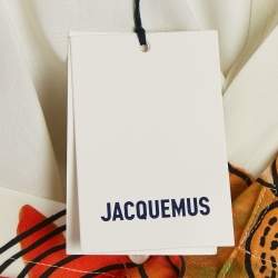 Jacquemus White Printed La Chemise Meio Crop Shirt S