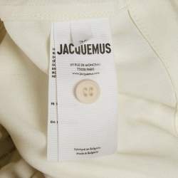 Jacquemus White Printed La Chemise Meio Crop Shirt S
