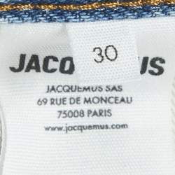 Jacquemus Blue Denim Wide Leg Jeans L Waist 30"