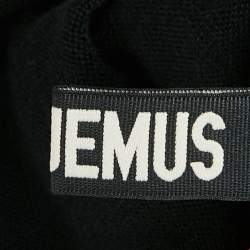 Pre Owned Jacquemus Navy Blue /Black Wool Asymmetrical Cut -out Sweater S