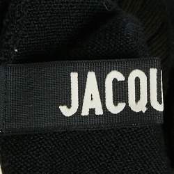 Pre Owned Jacquemus Navy Blue /Black Wool Asymmetrical Cut -out Sweater S