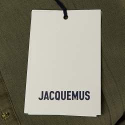 Pre Owned Jacquemus Olive Green Linen Blend Cut -Out Detail La Robe Obiou Maxi Dress S 