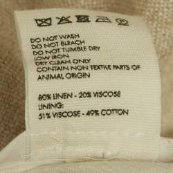 Pre Owned Jacquemus Beige Linen La Pantalon Sauge Trousers M