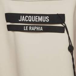 Pre Owned فستان ميني قميص جاكيموس كريمي تويل لا روب مقاس صغير - سمول