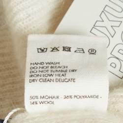 مملوكة مسبقًا Jacquemus White Mohair & Wool Cropped Cardigan S