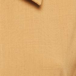 Jacquemus Camel Brown Linen Blend Long Dress M