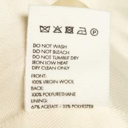 Jacquemus Beige Wool Long Sleeve Lace-Up Mid Length Coat M