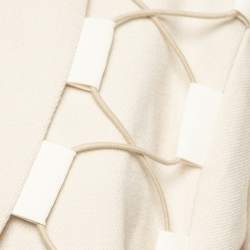 Jacquemus Beige Wool Long Sleeve Lace-Up Mid Length Coat M