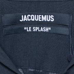 Pre Owned Jacquemus Navy Blue Linen & Cotton Le Haut Bebi Crop Top S