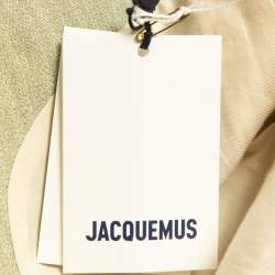 Jacquemus Light Green Canvas Le Haut Azur Cropped Blazer S