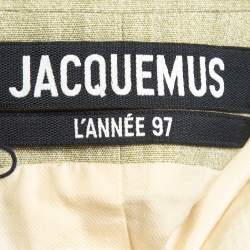 Jacquemus Light Green Canvas Le Haut Azur Cropped Blazer S