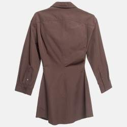 Jacquemus Brown La Robe Baunhilha Cotton Shirt Dress S