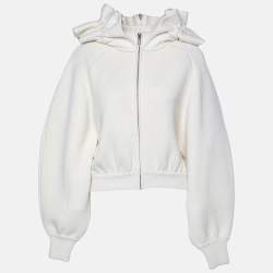 Jacquemus Cream Wool & Cotton La Maille Crinoline Ruffled Jumper S