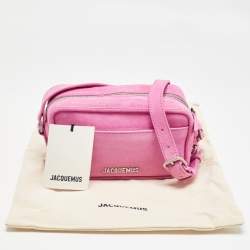 Jacquemus Pink Suede Le Baneto Shoulder Bag