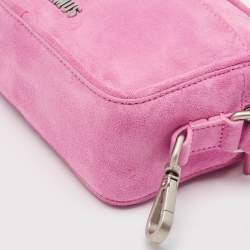 Jacquemus Pink Suede Le Baneto Shoulder Bag